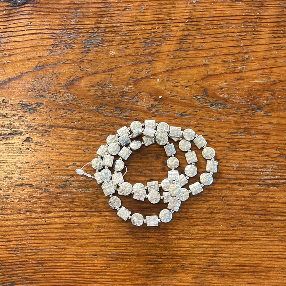 Costume jewelry silver elastic bracelets